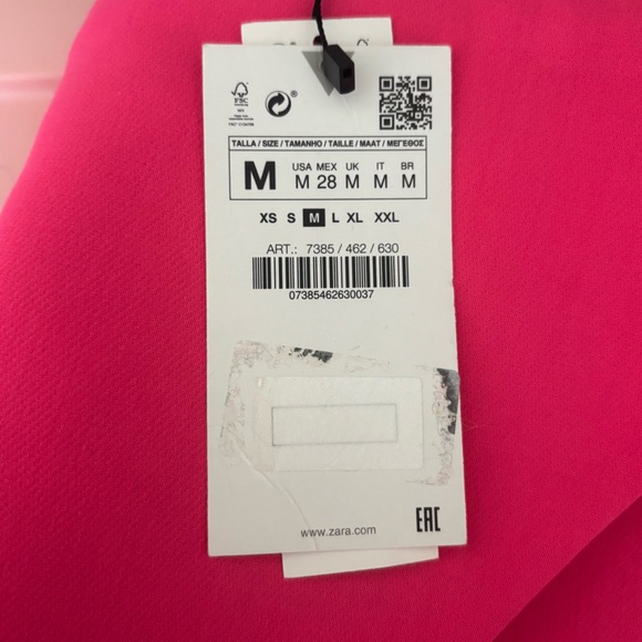 Zara High Rise Asymmetric Skort in Hot Pink - Picture 6 of 9